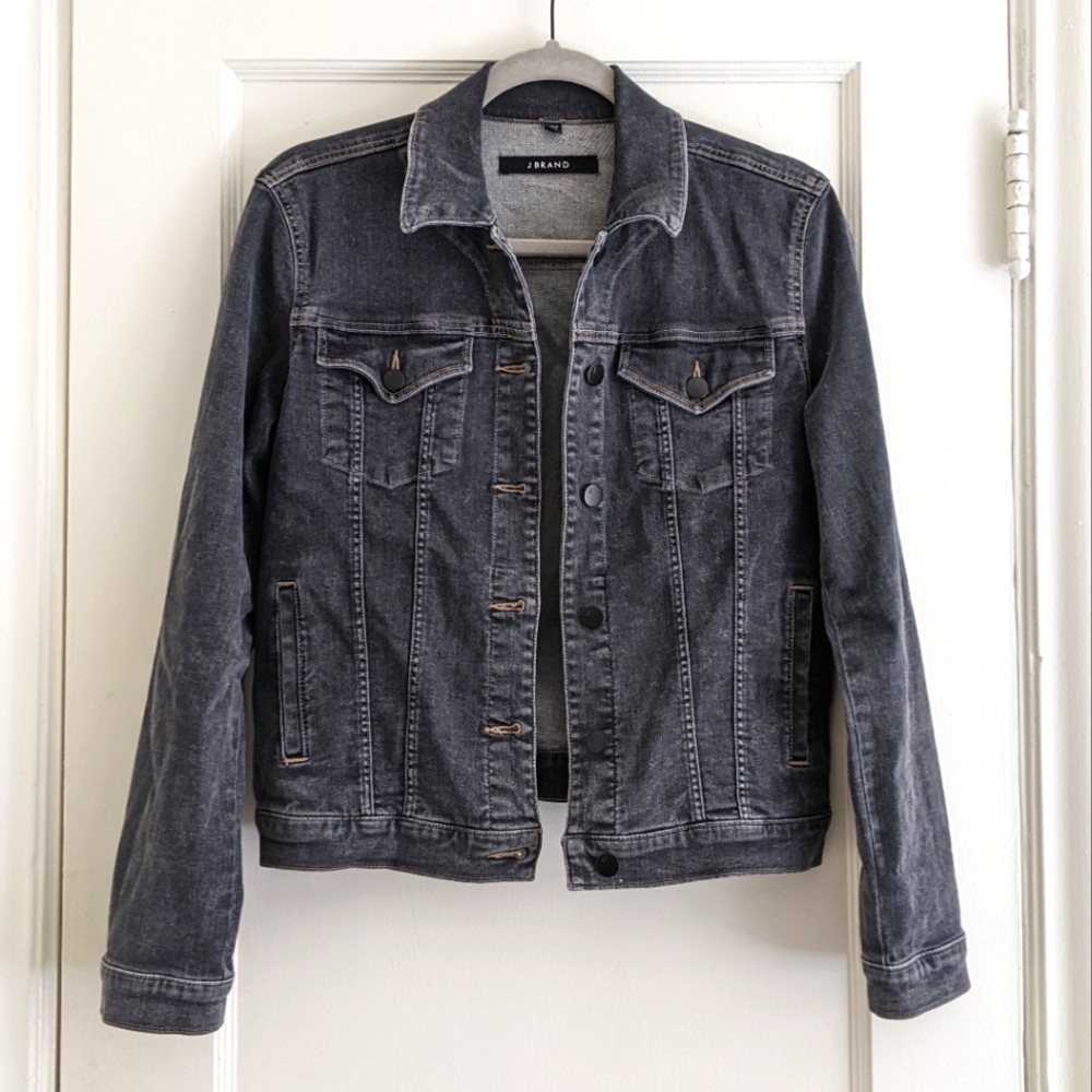 J Brand slim denim jacket in Obscura